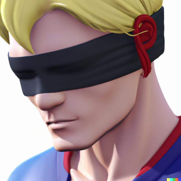 Sven is blind, maar verslaat je met gemak in een potje Street Fighter